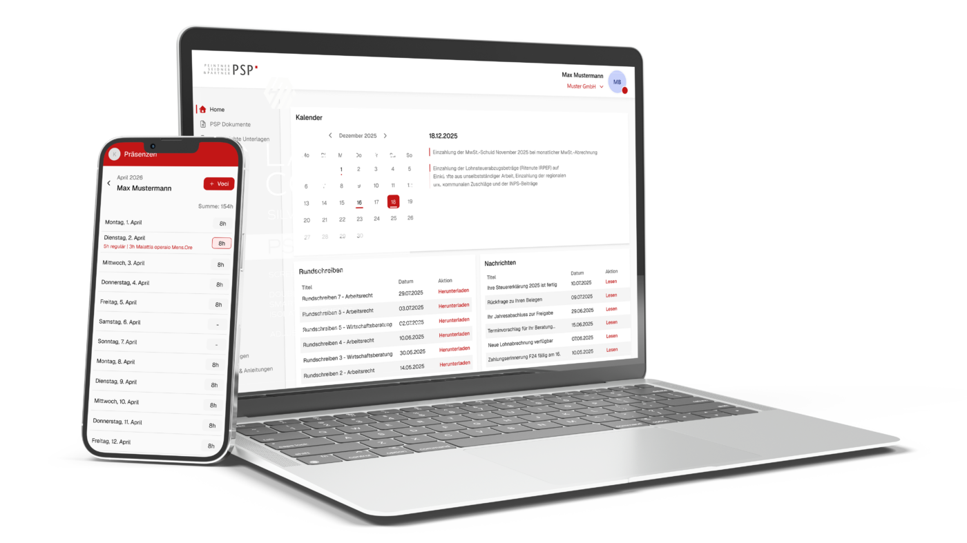 Plattformübergreifende App für PSP auf Laptop und Smartphone
